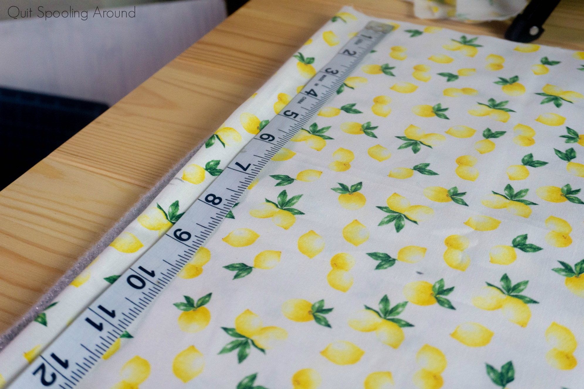 Kitchen Pot Holder - Measuring Fabric