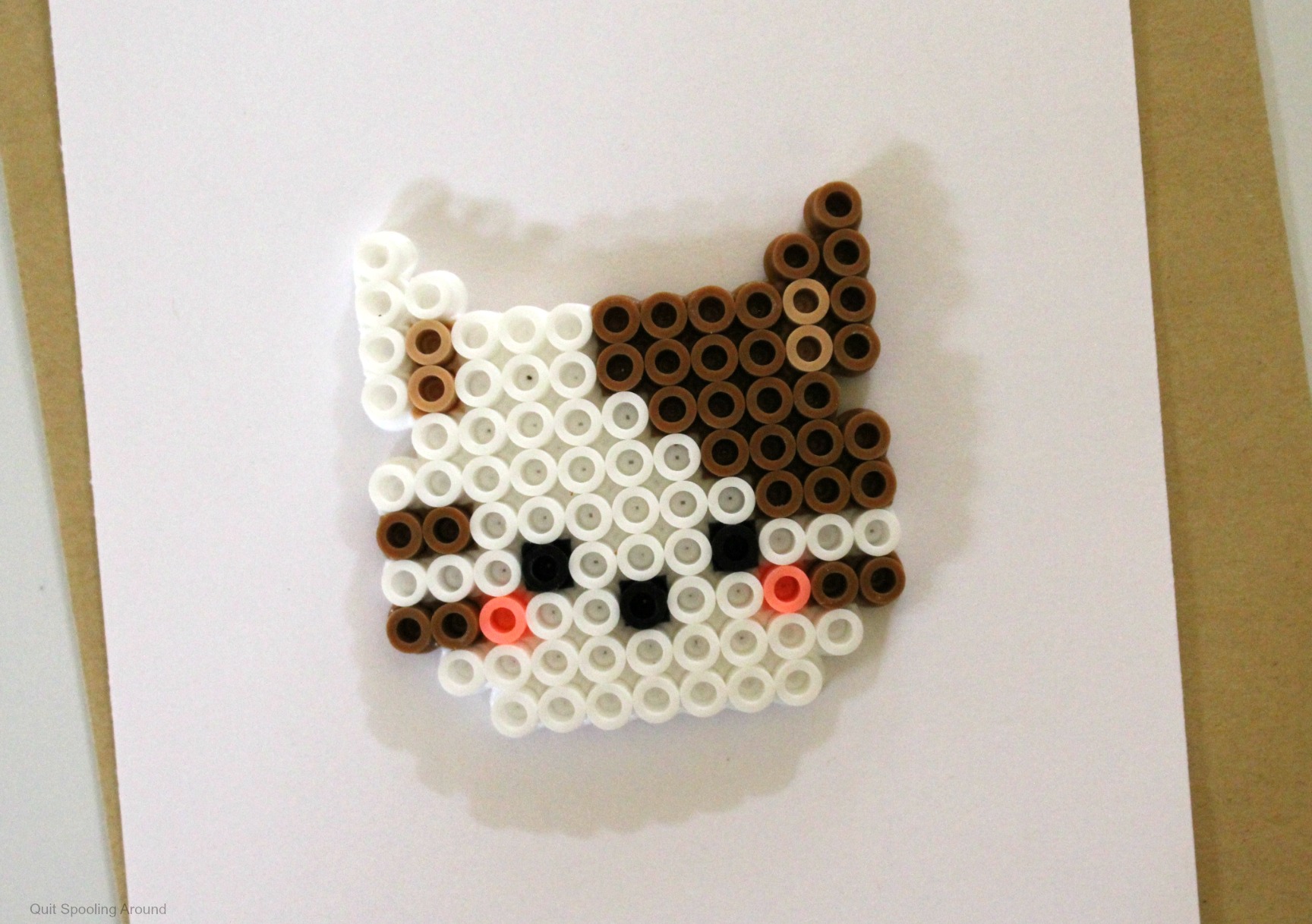 Cat Perler Bead Love Pun Card