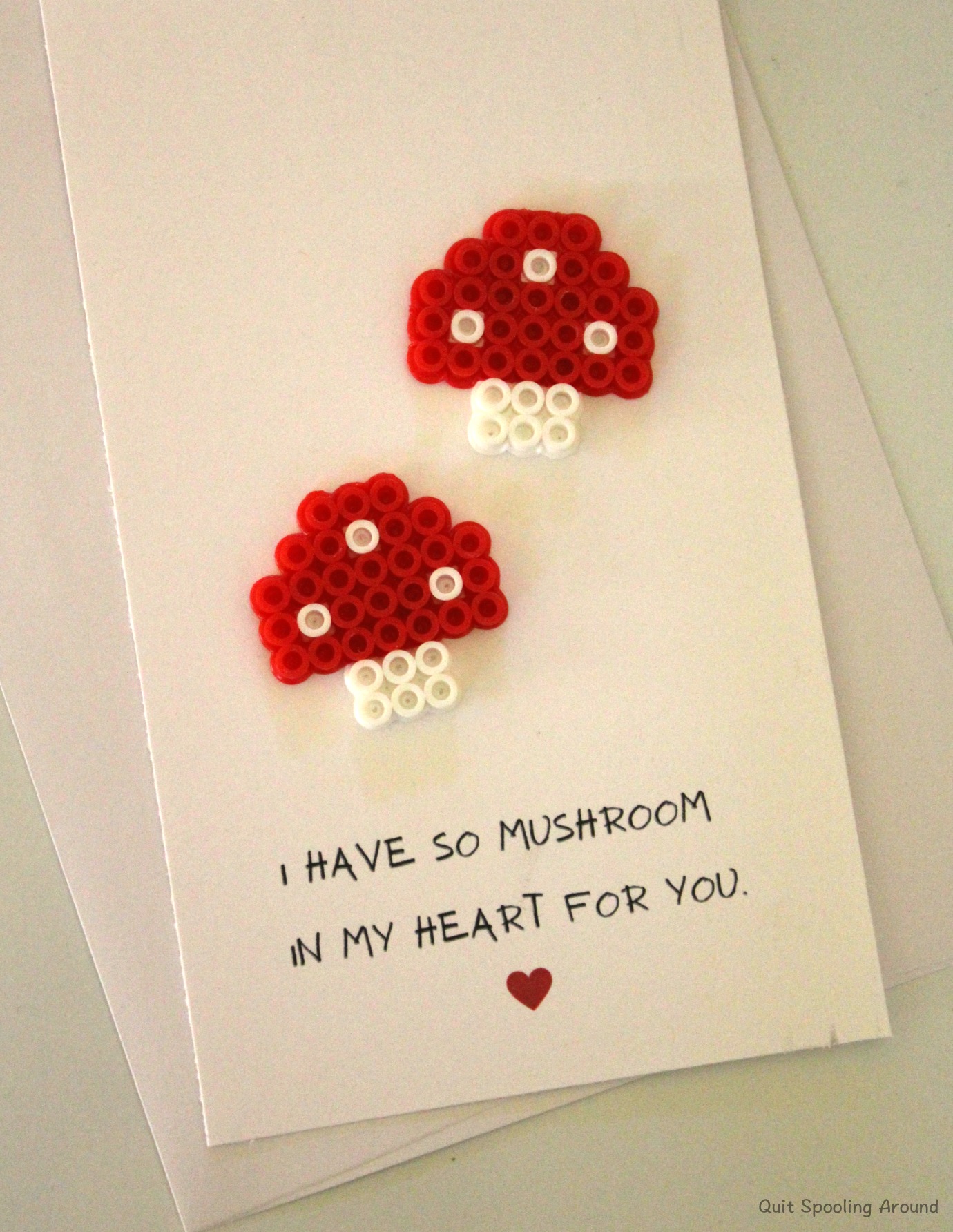 MUSHroom Perler Bead card