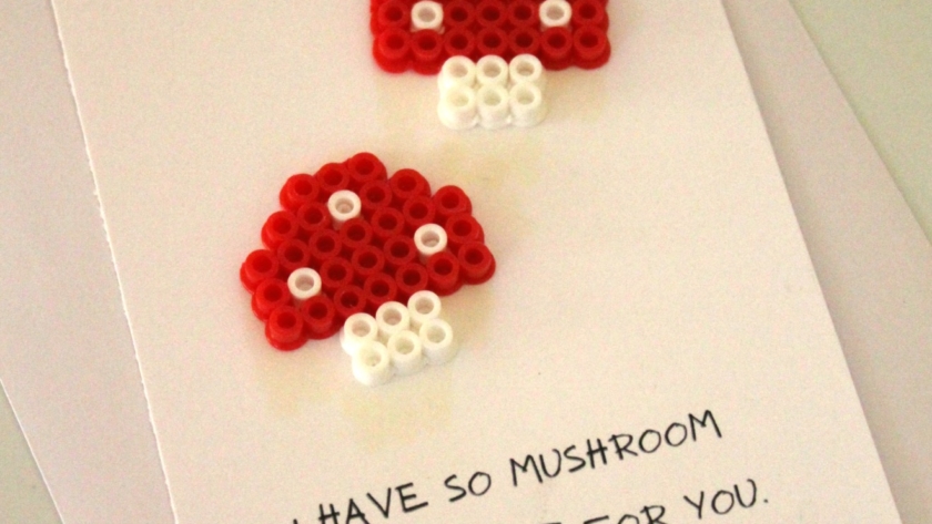 Mushroom Perler Bead Card