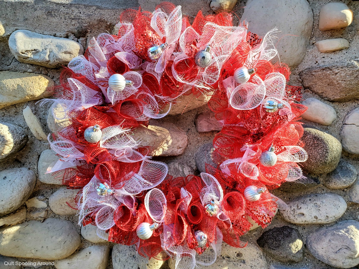 Mesh Valentine Wreath DIY