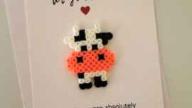 You are MOOVELOUS Perler Bead card