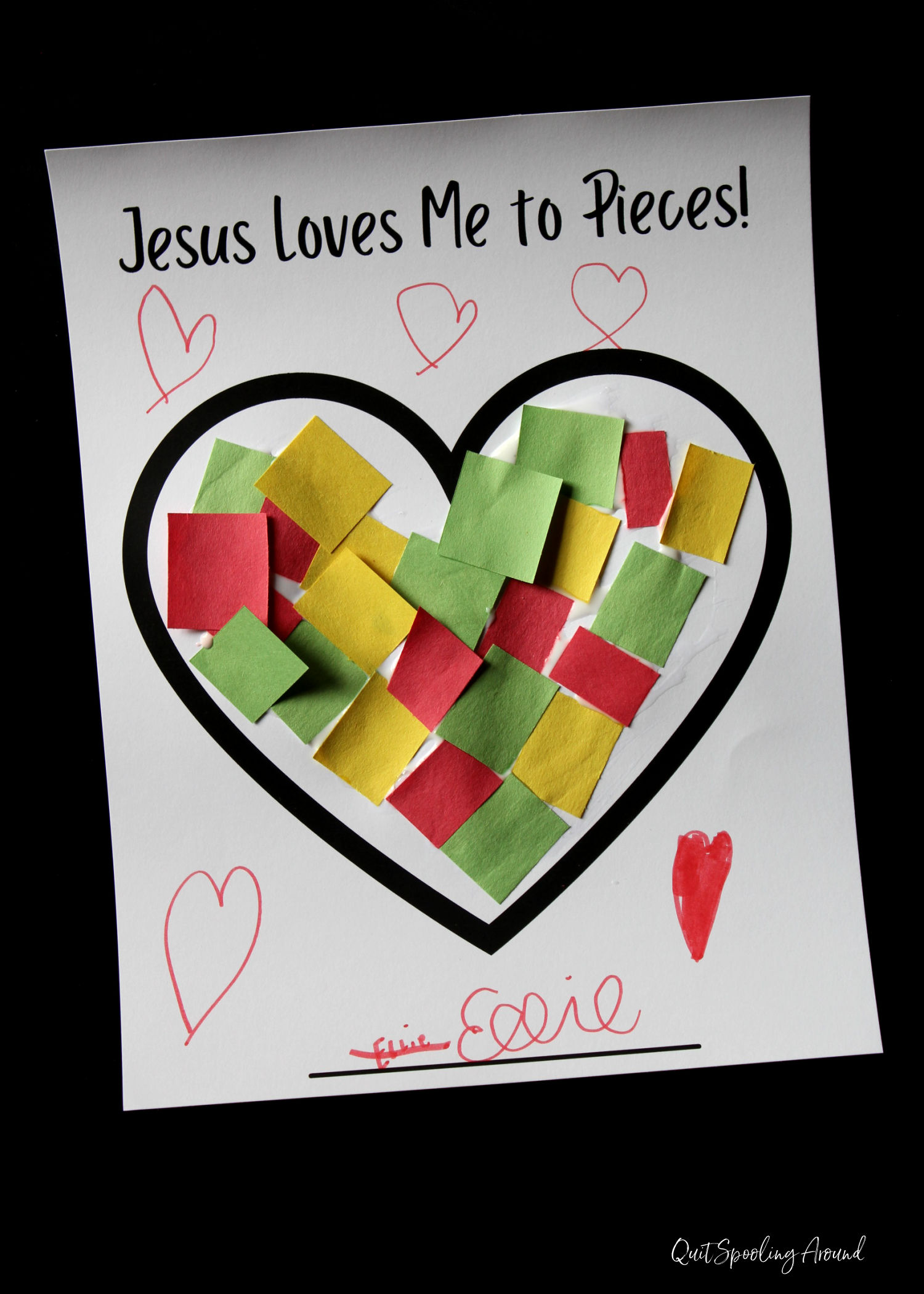 Jesus Loves Me To Pieces FREE Printable Quit Spooling Around