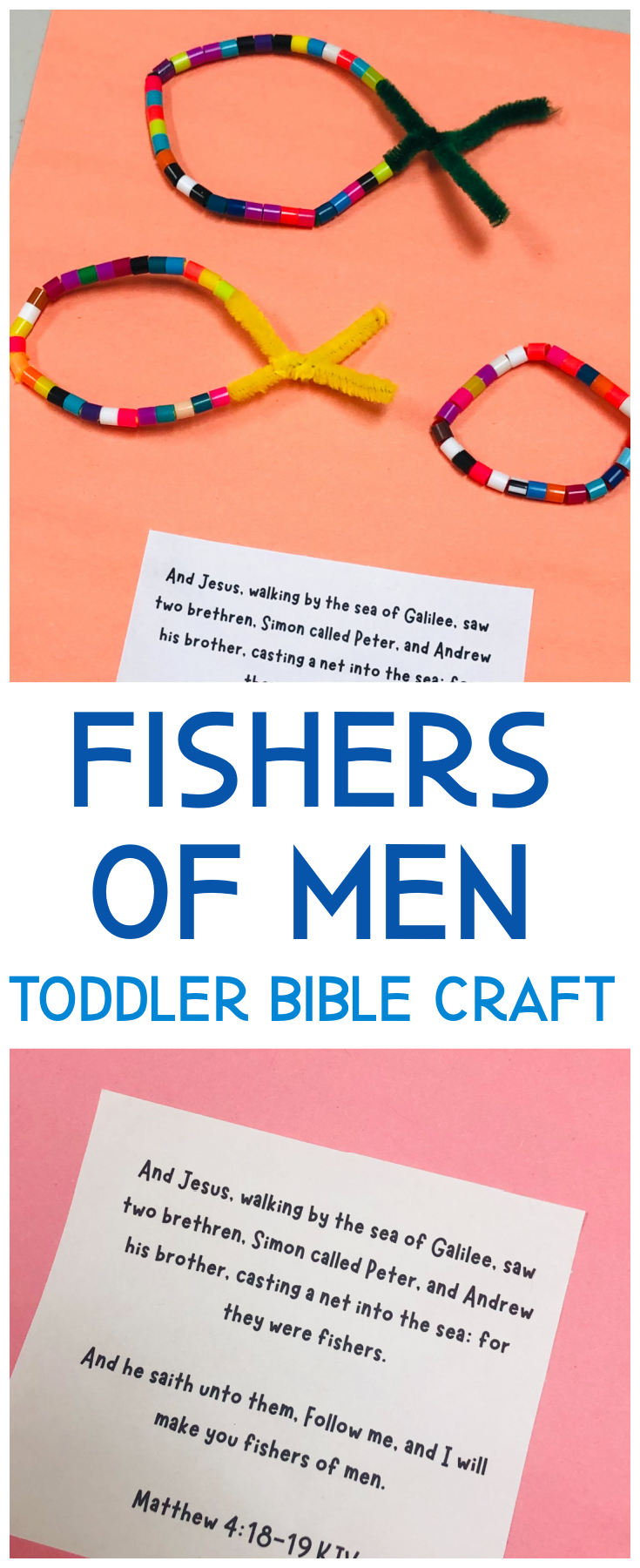 Fishers of Men Printable Bible Craft Easy Craft to Make Fishing