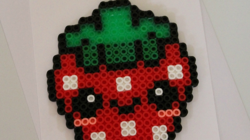 Strawberry Perler Bead Pun Card