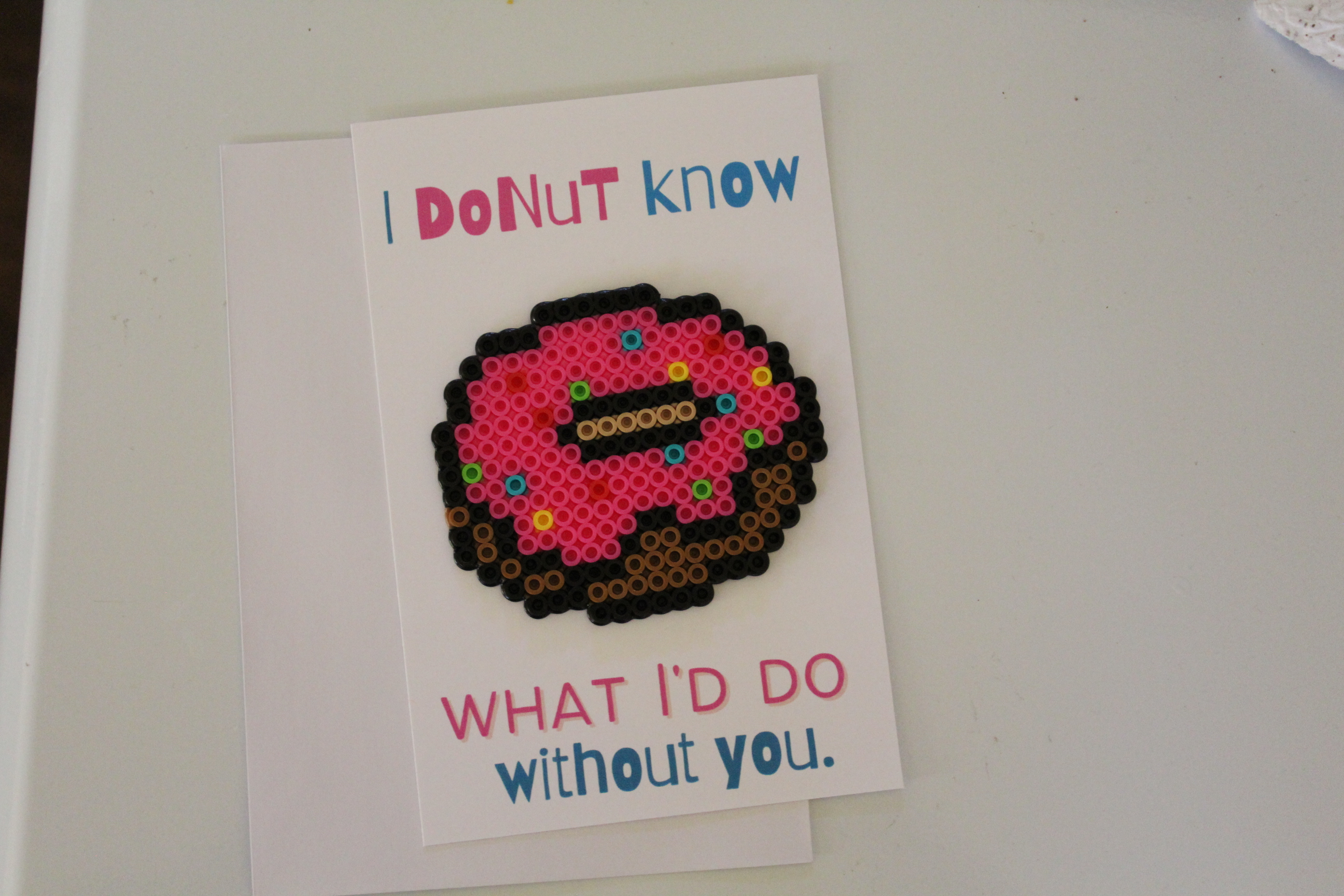 Donut Perler Bead Love Pun