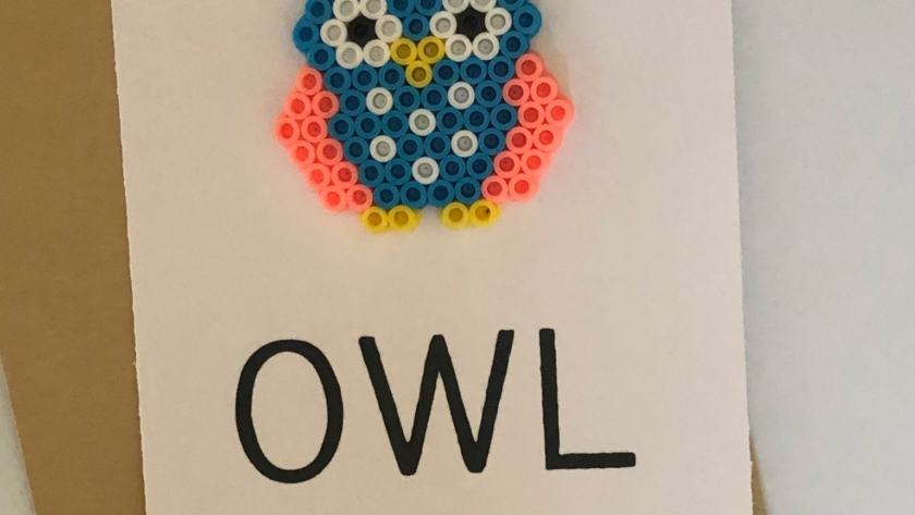 OWL Always Love You Perler Bead Card