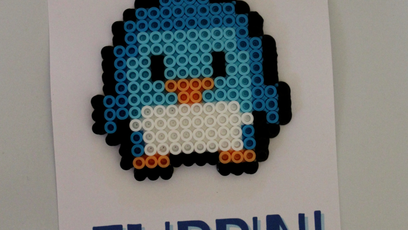 Penguin Perler Bead Love Pun Card